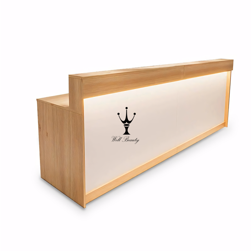 Wood grain/Black  barber waiting area-MD-BW0054