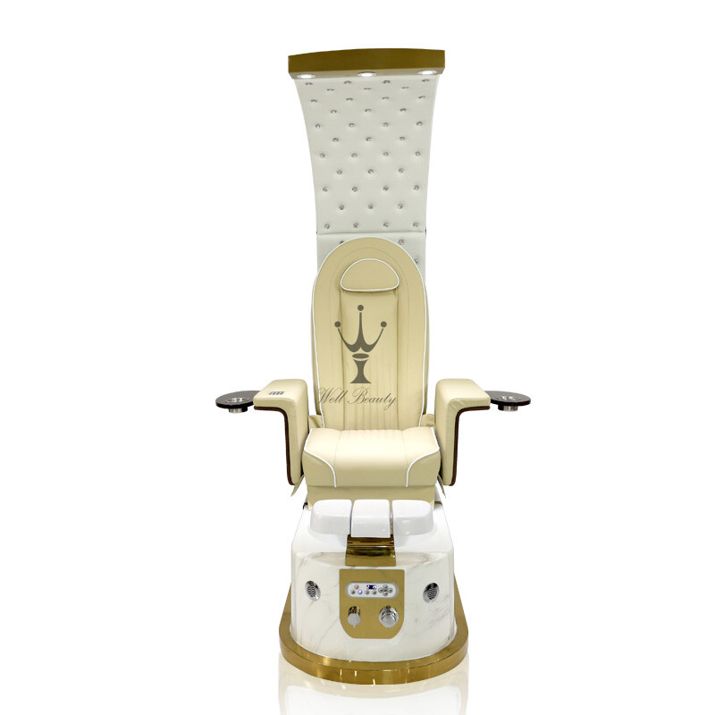 Khaki+White+Gold pedicure hair-MD-NP0042