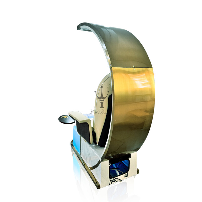 Khaki+White+Gold pedicure hair-MD-NP0042