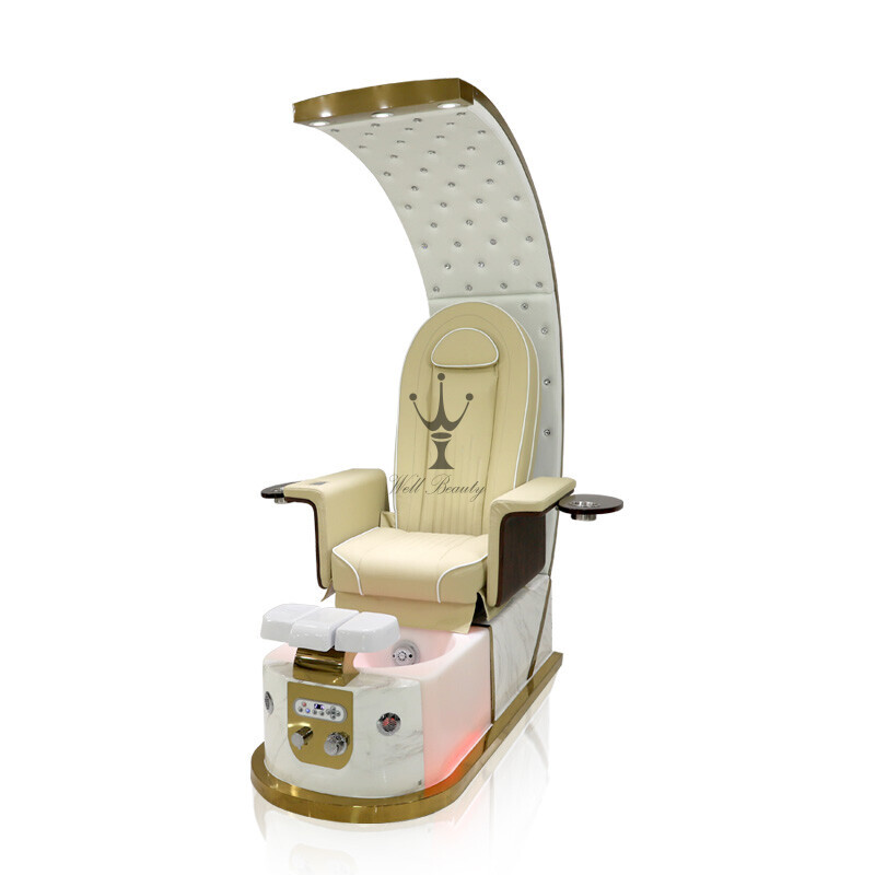 Khaki+White+Gold pedicure hair-MD-NP0042