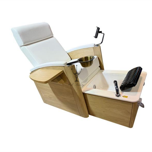 Khaki+White pedicure hair-MD-NP0044