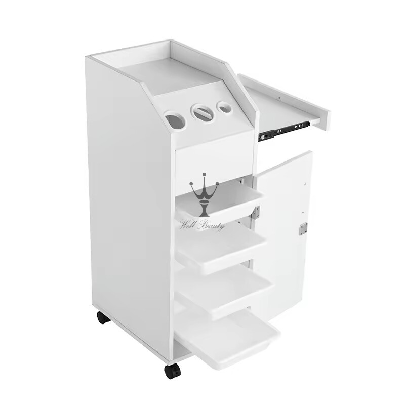 White barber cart&trolley-MD-BCT0030