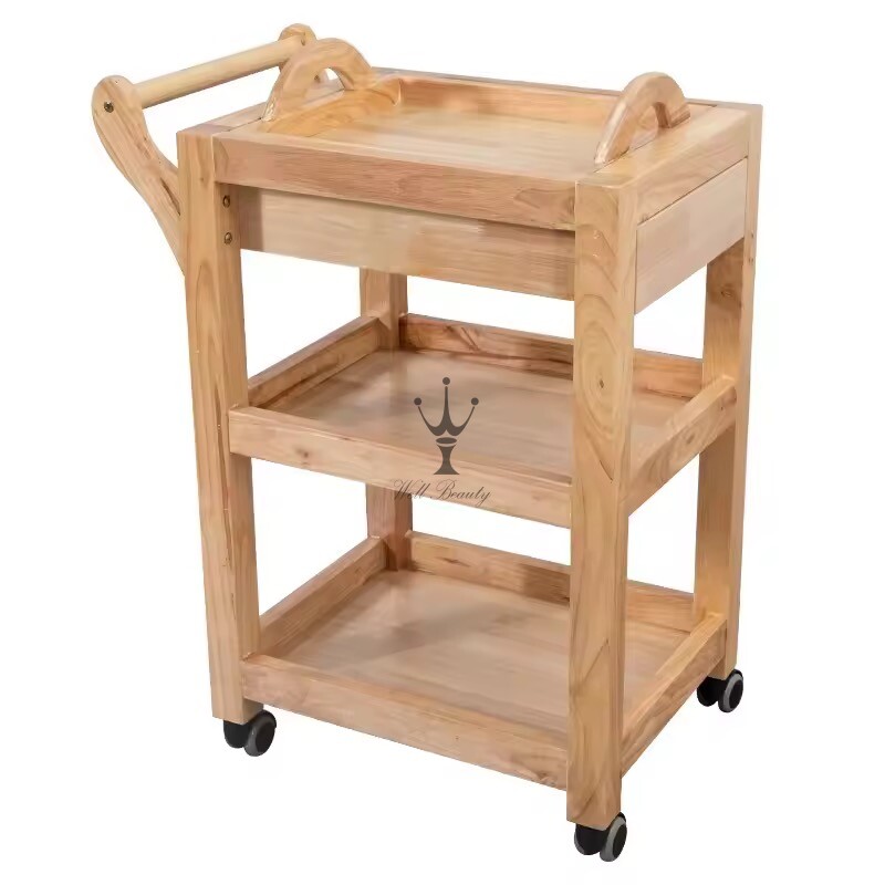 Burlywood barber cart&trolley-MD-BCT0028