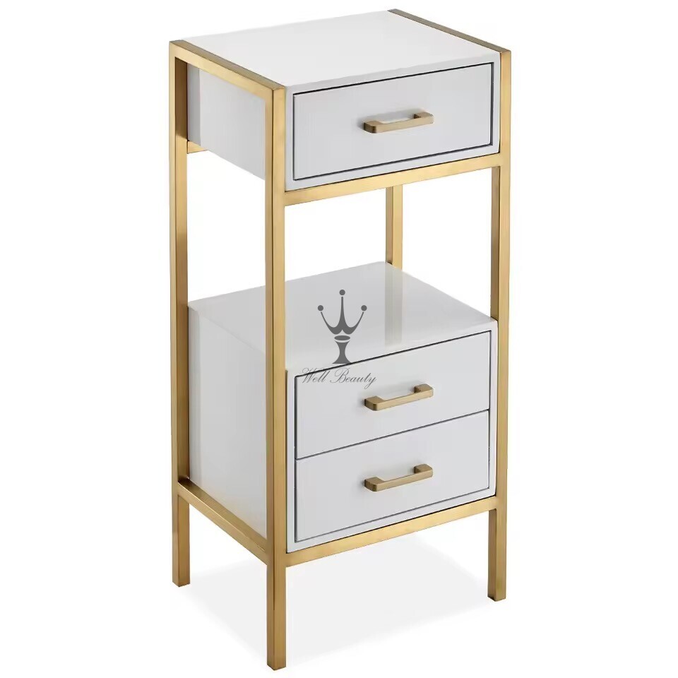 White barber cart&trolley-MD-BCT0026