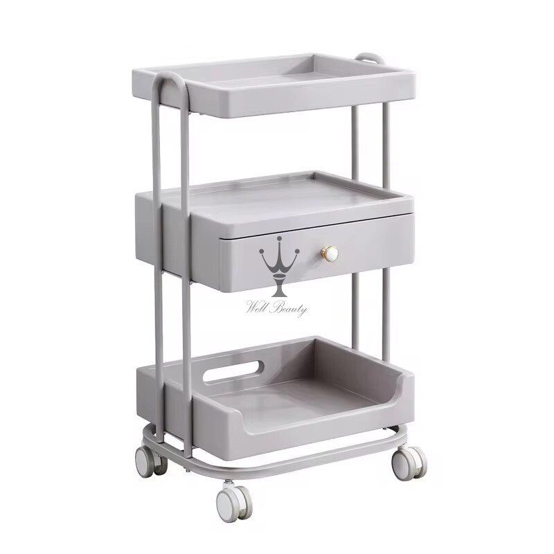 White barber cart&trolley-MD-BCT0025
