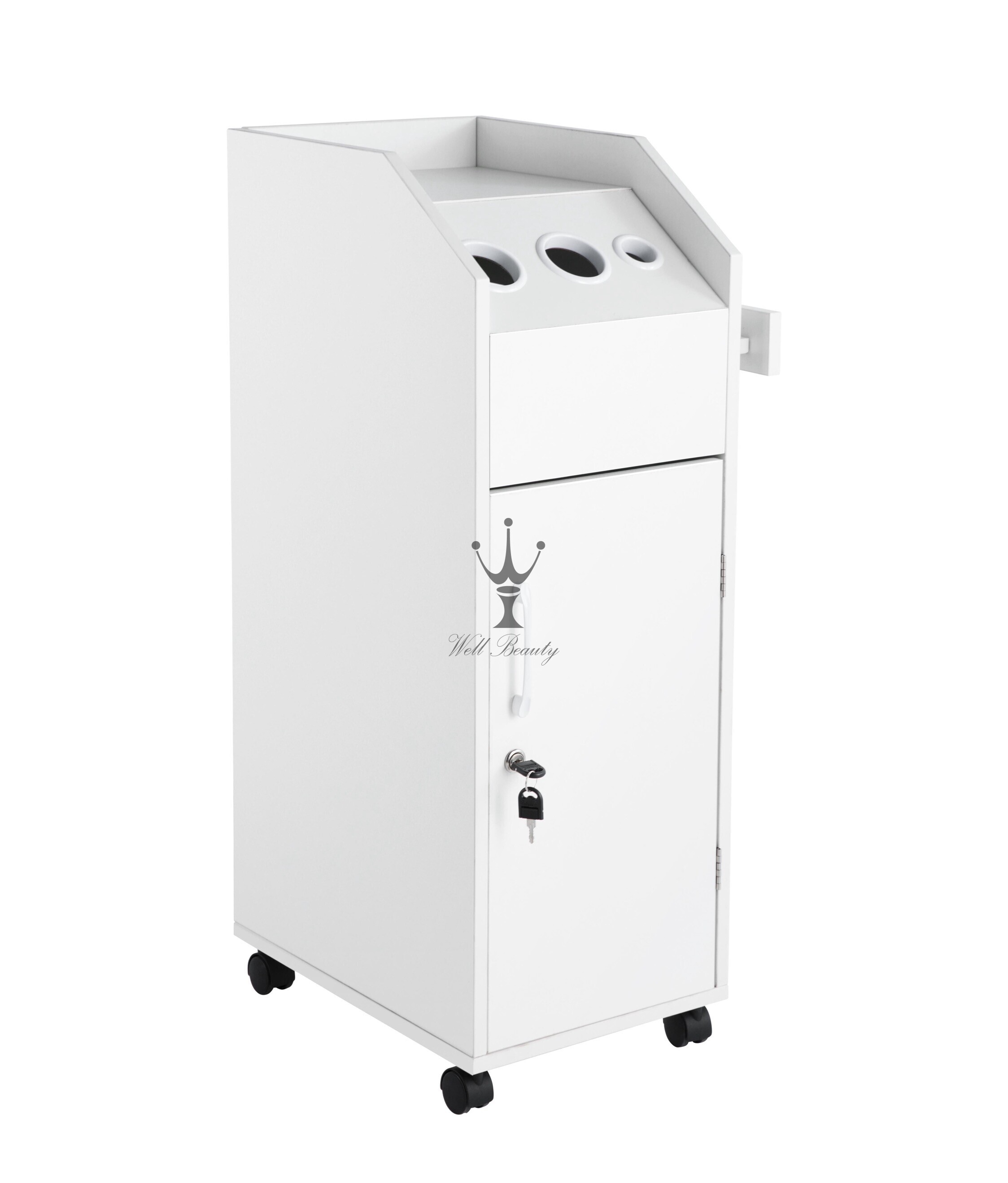 White barber cart&trolley-MD-BCT0022