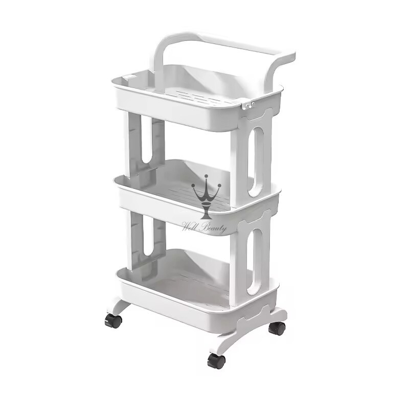 White barber cart&trolley-MD-BCT0020