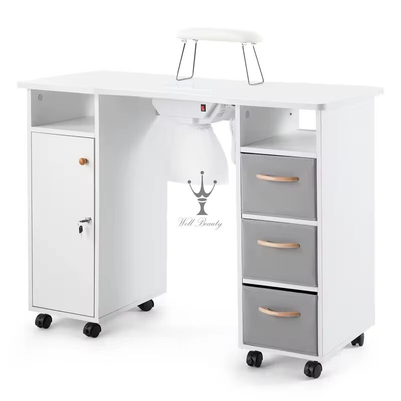 White manicure table-MD-NM0031