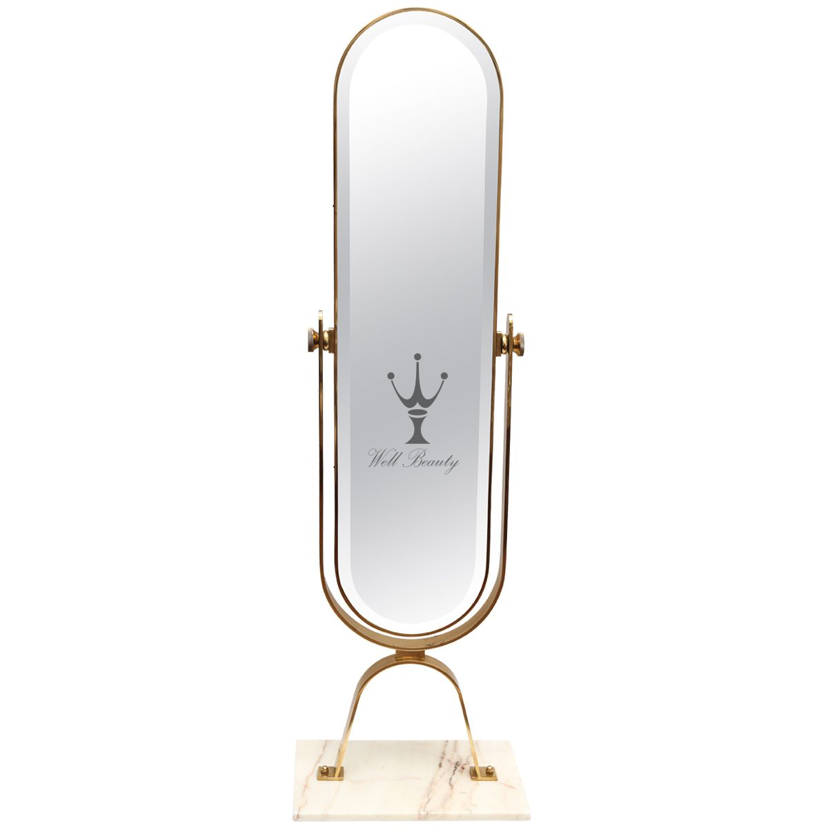 Gold barber mirror-MD-BM0046