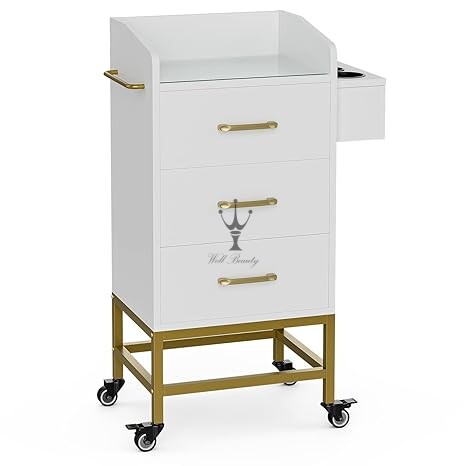 White barber cart&trolley-MD-BCT0034