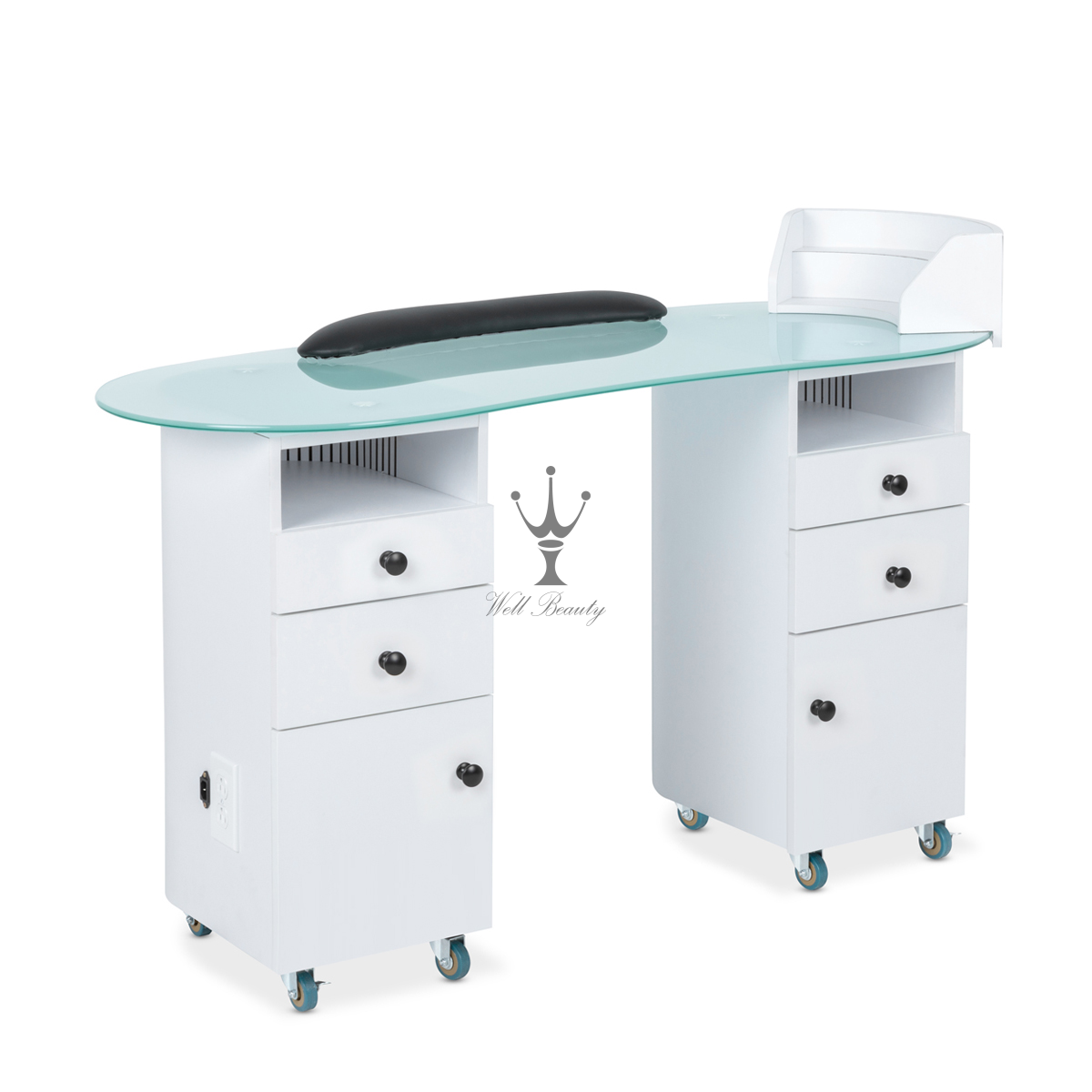 White manicure table-MD-NM0036