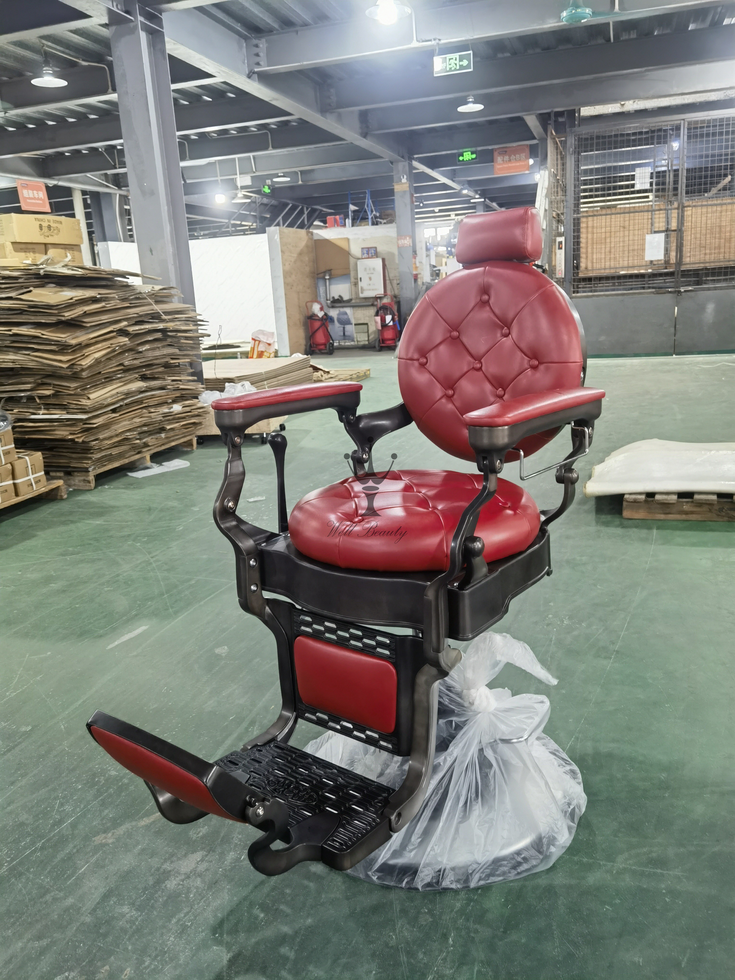 Red barber chair-MD-BC0151