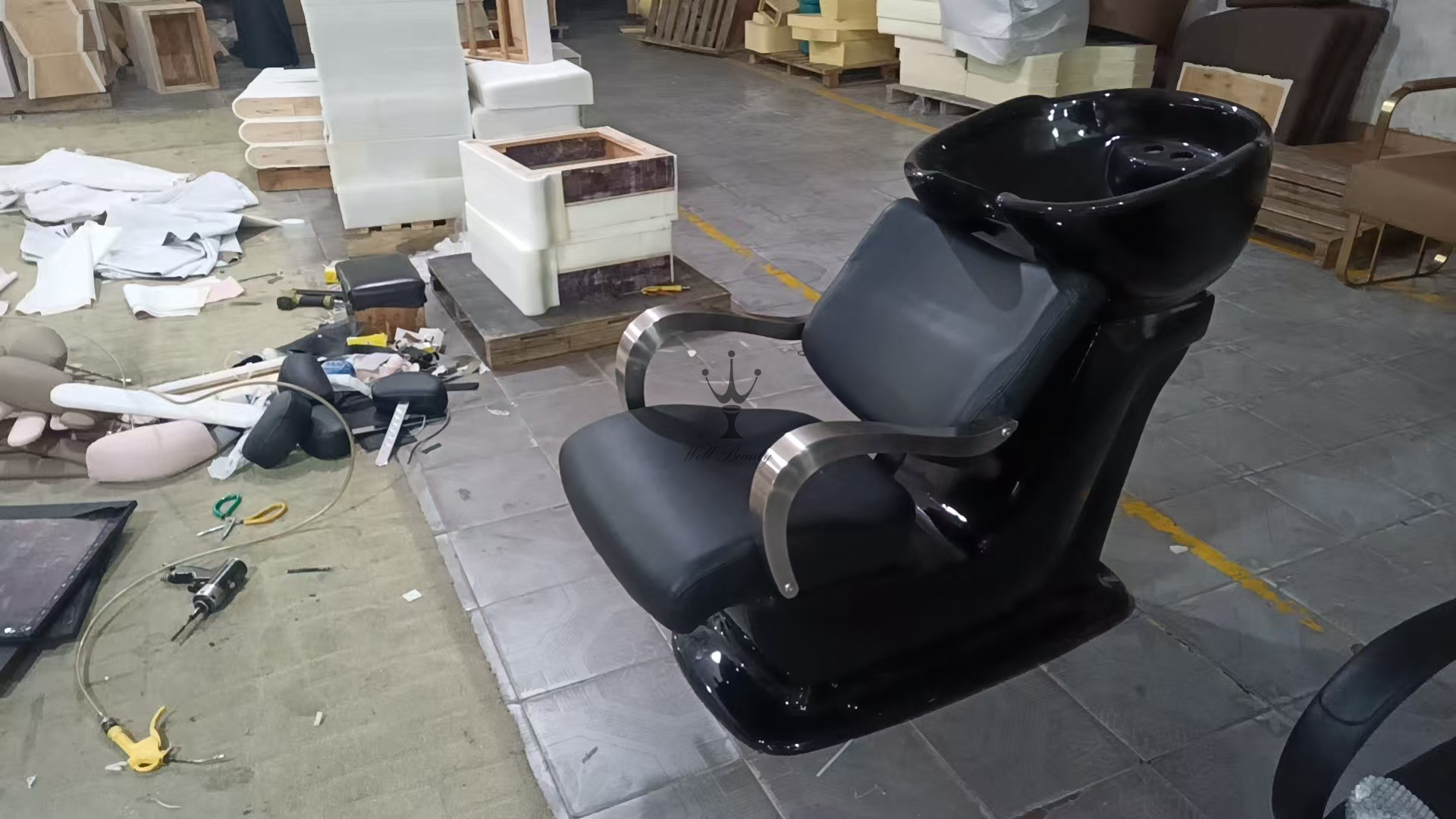 Black shampoo chair-MD-SC0137