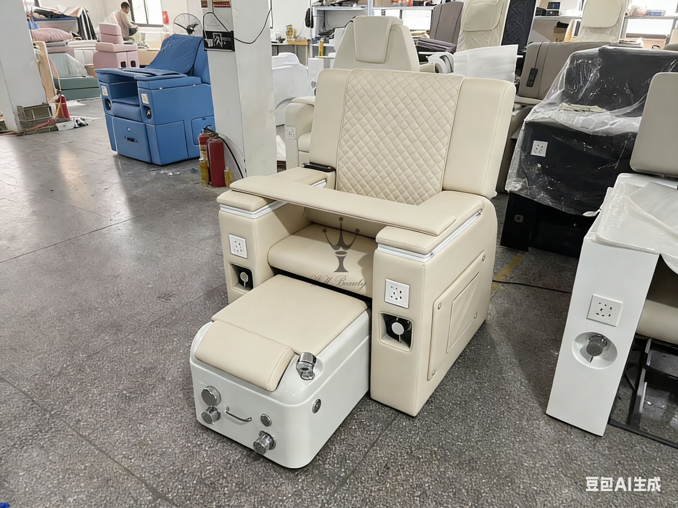 White pedicure hair-MD-NP0069