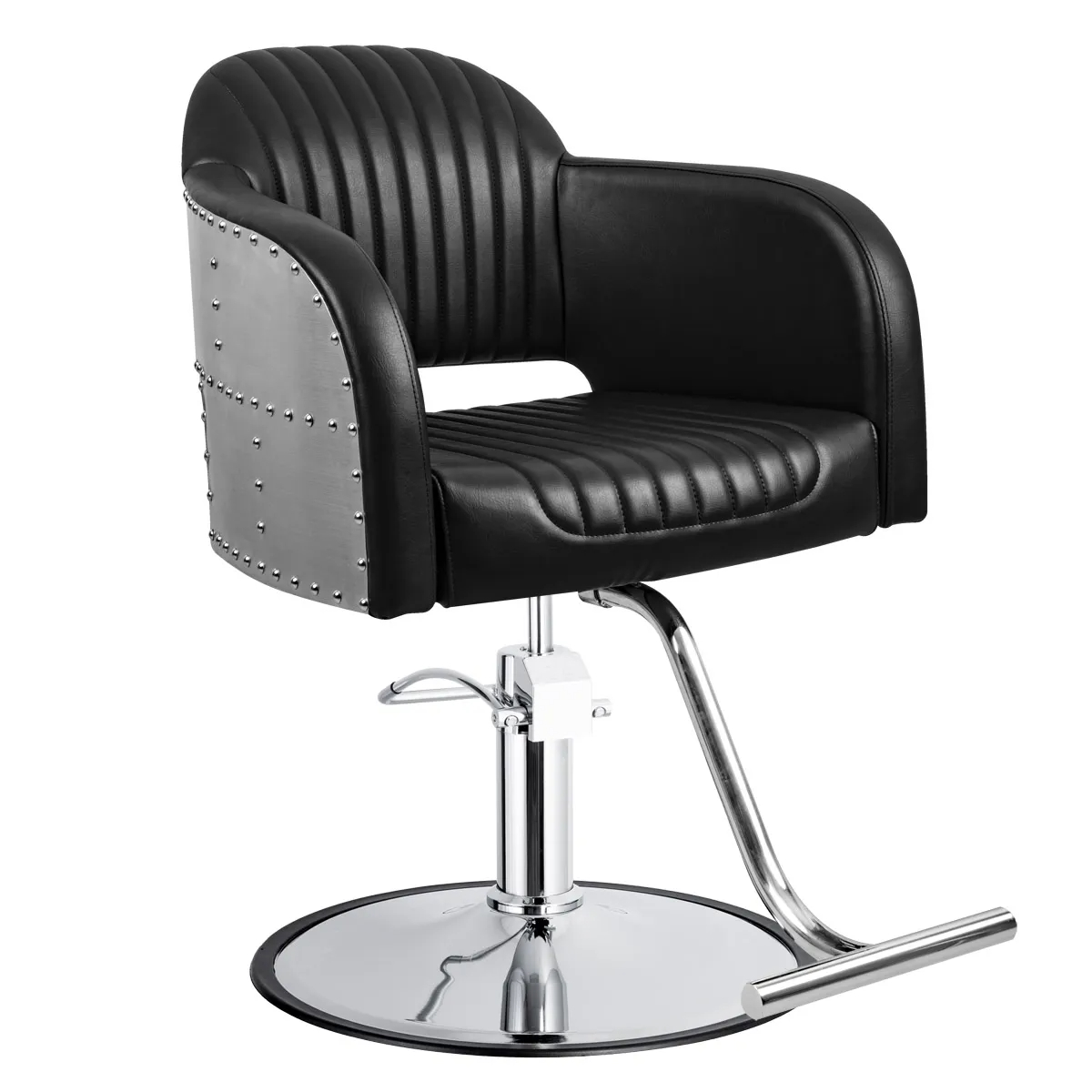 Black+Silver salon chair -MD-SS0064