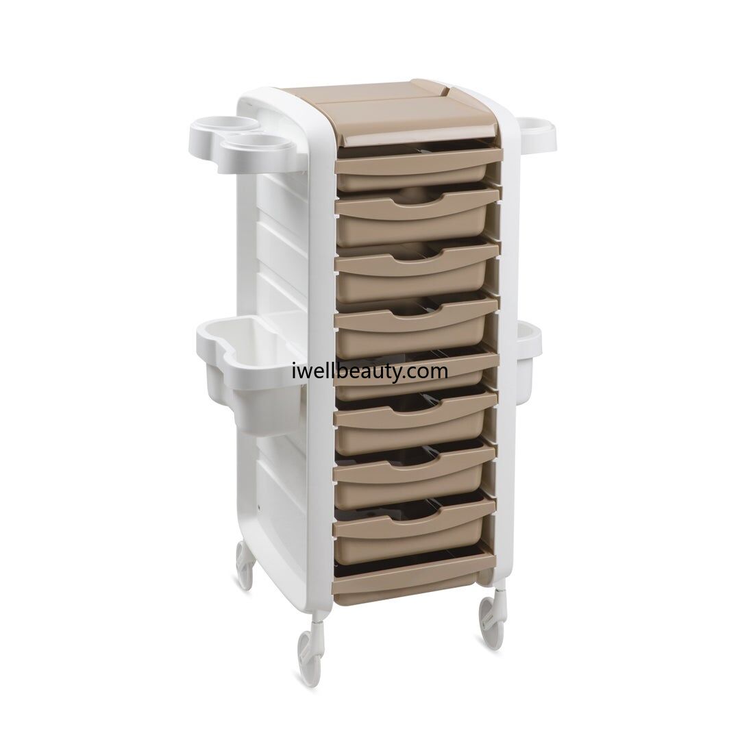 White+Khaki barber cart&trolley-MD-BCT0011