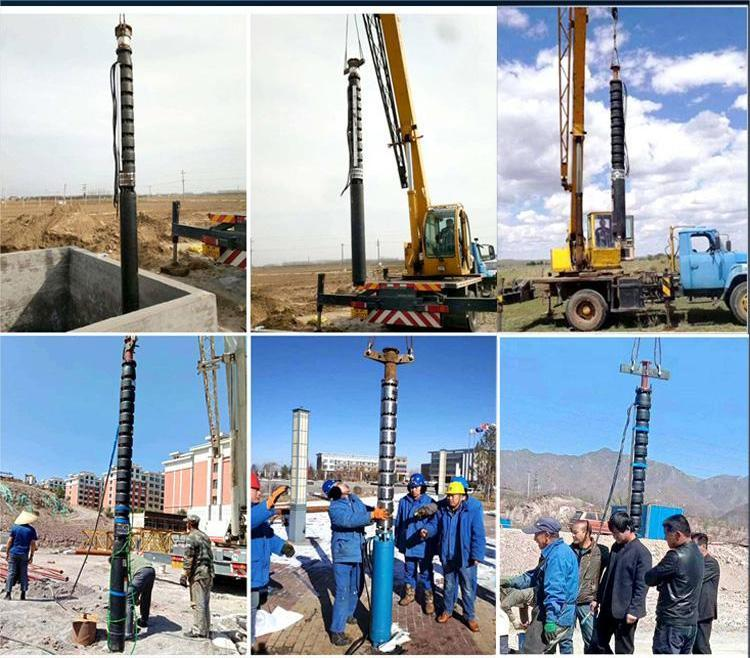 A project in North Korea purchased QJ-150-120-70Kw deep well submersible pump