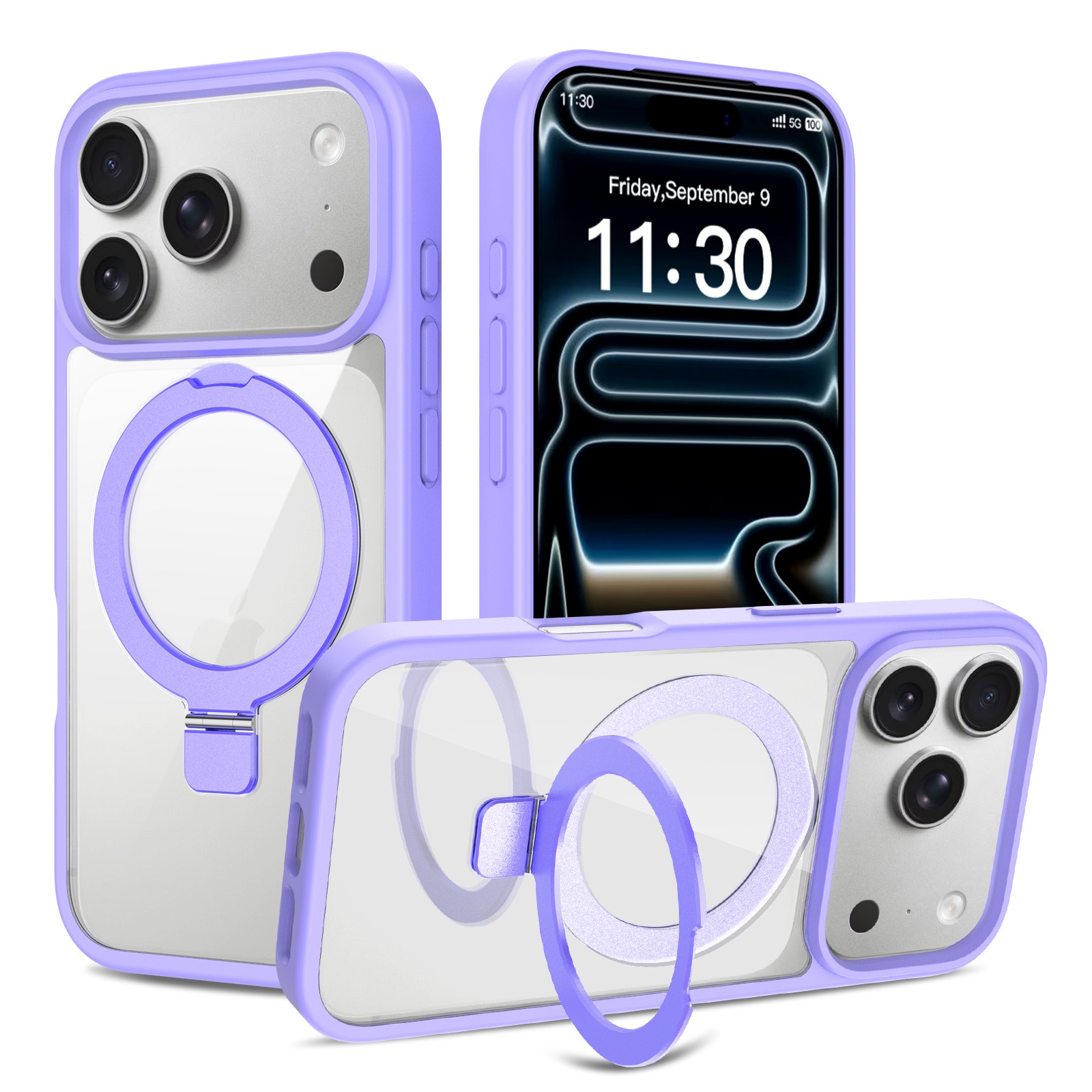 Magnetic Phone Case with Ring Holder