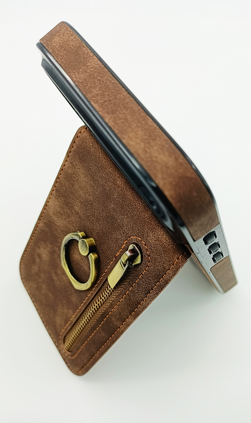 PU Leather Phone Case with Wallet & Phone Holder Function
