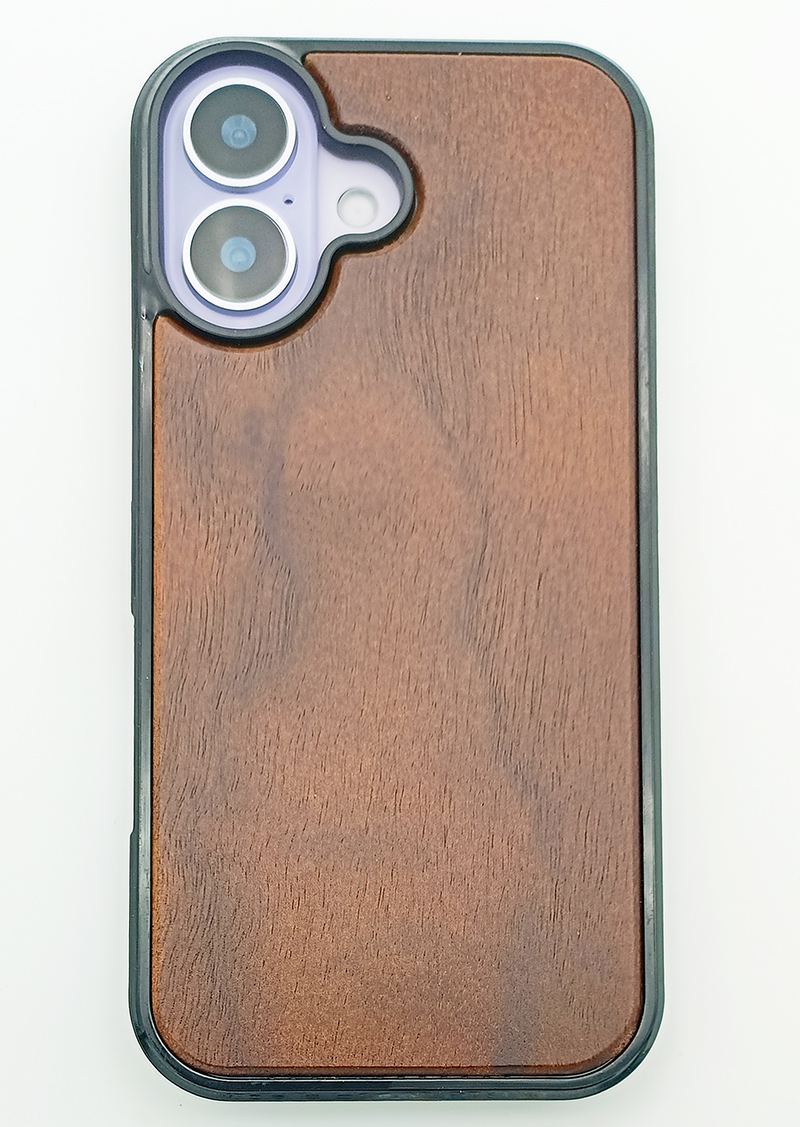 TPU Phone Case Covered with Eco-friendly Walnut for iPhone