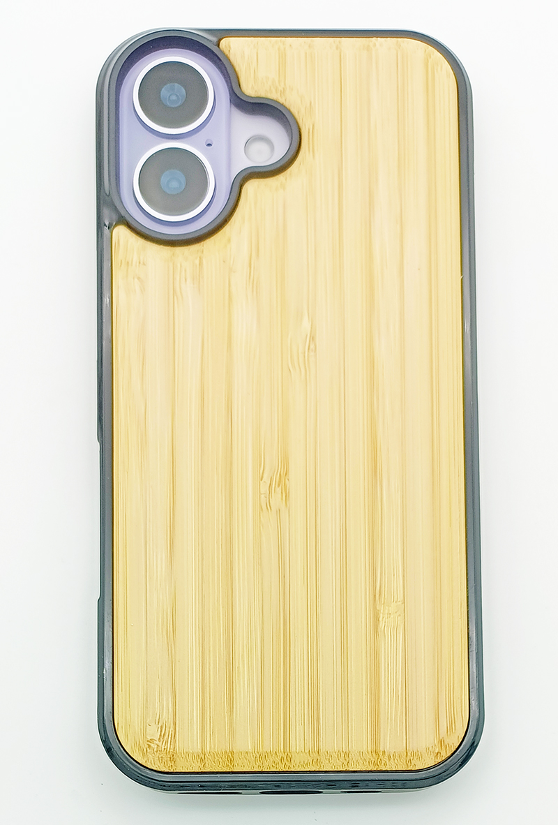 TPU Phone Case Covered with Eco-friendly Bamboo for iPhone