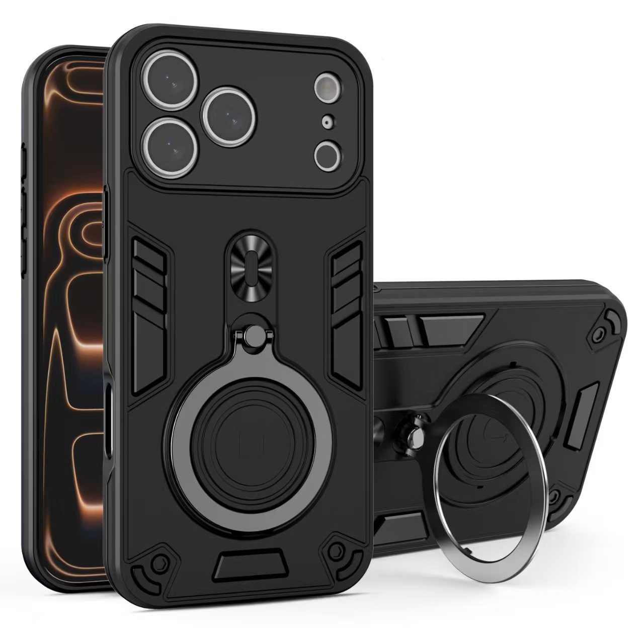 Military-grade Impact Protection Phone Case with Ring Holder
