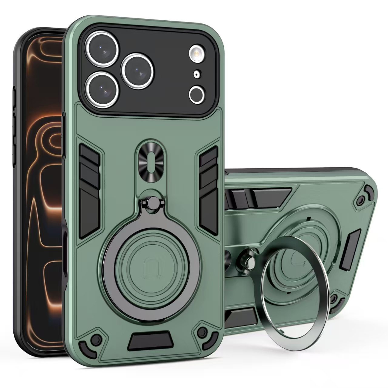Military-grade Impact Protection Phone Case with Ring Holder