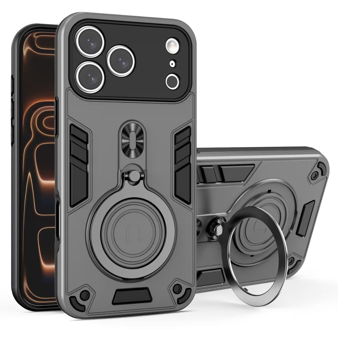 Military-grade Impact Protection Phone Case with Ring Holder