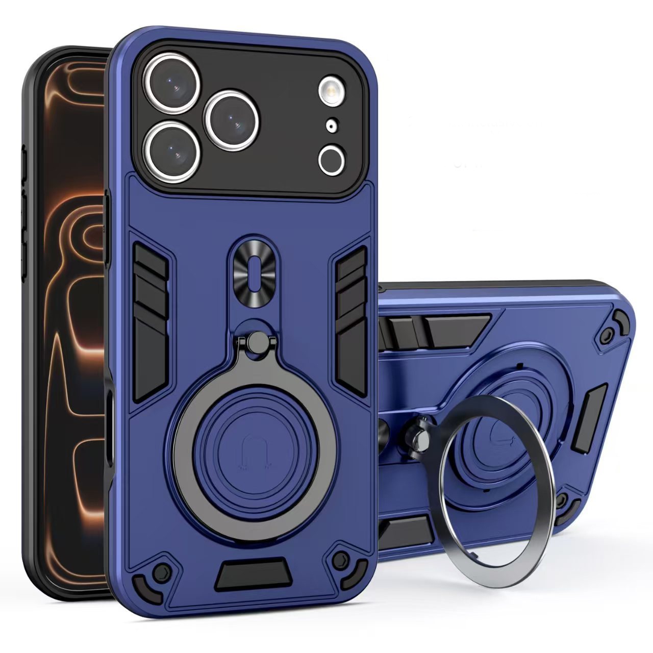 Military-grade Impact Protection Phone Case with Ring Holder