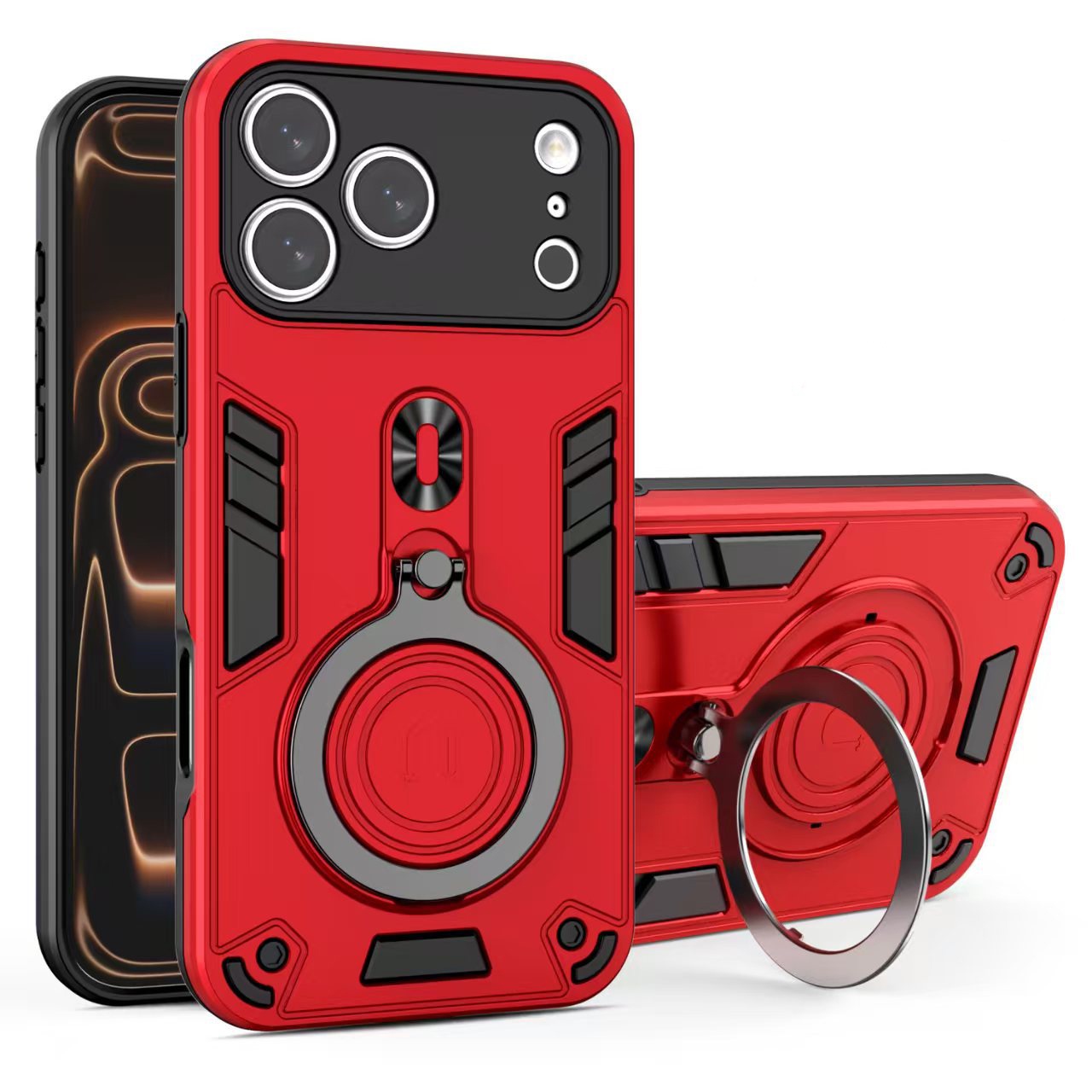 Military-grade Impact Protection Phone Case with Ring Holder