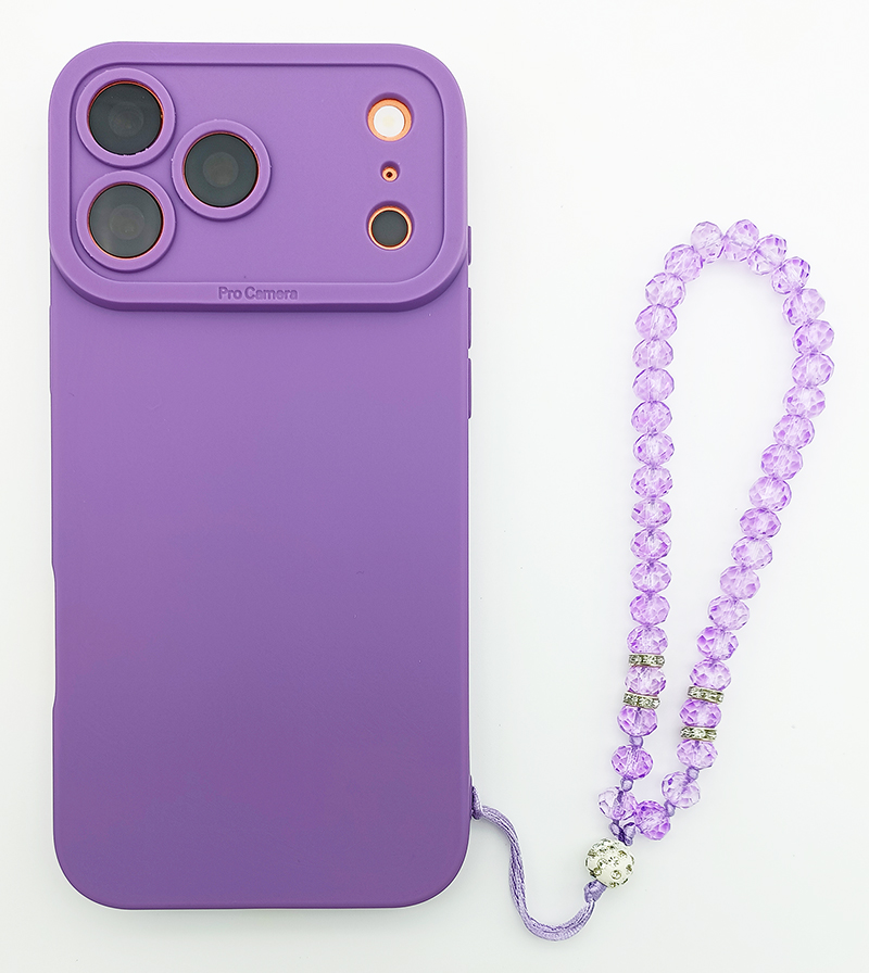 Matte TPU Phone Case for iPhone with Crystal Bracelet