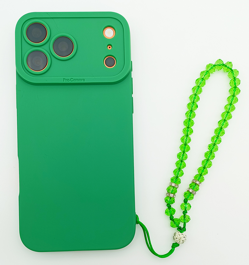Matte TPU Phone Case for iPhone with Crystal Bracelet