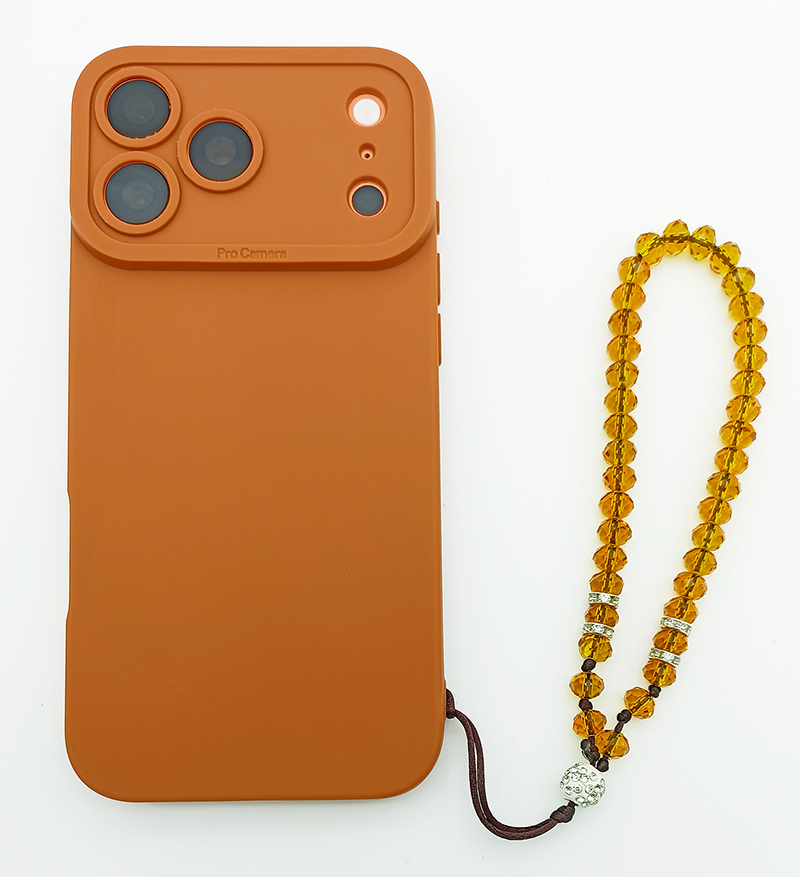 Matte TPU Phone Case for iPhone with Crystal Bracelet