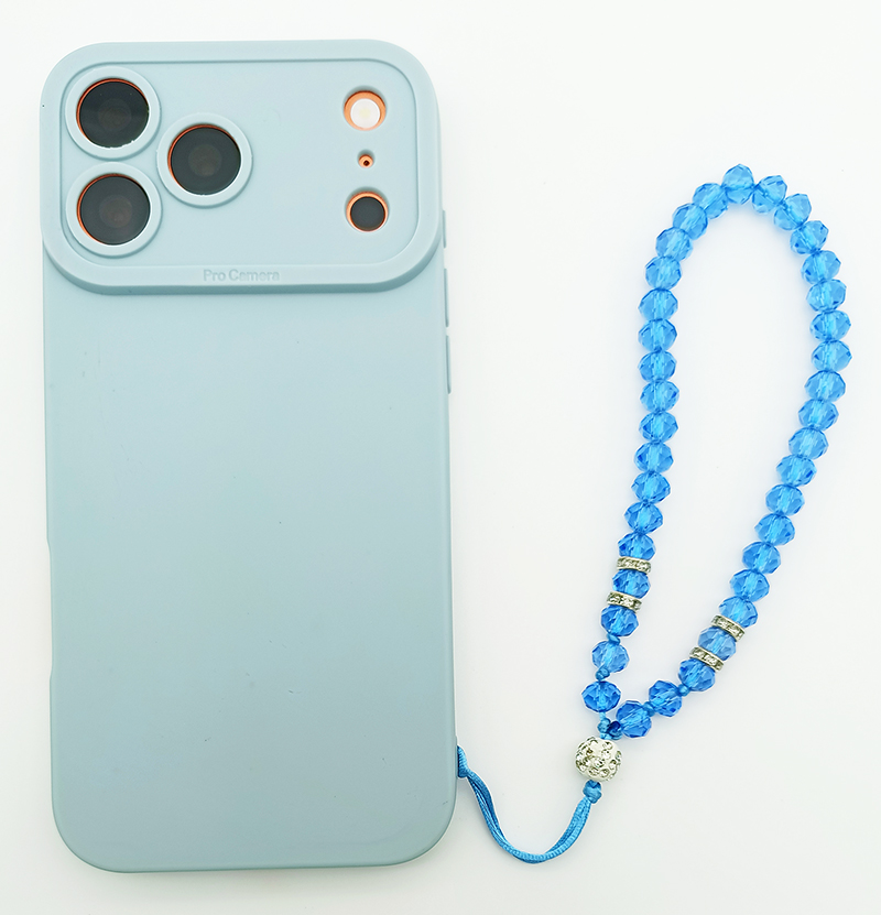 Matte TPU Phone Case for iPhone with Crystal Bracelet