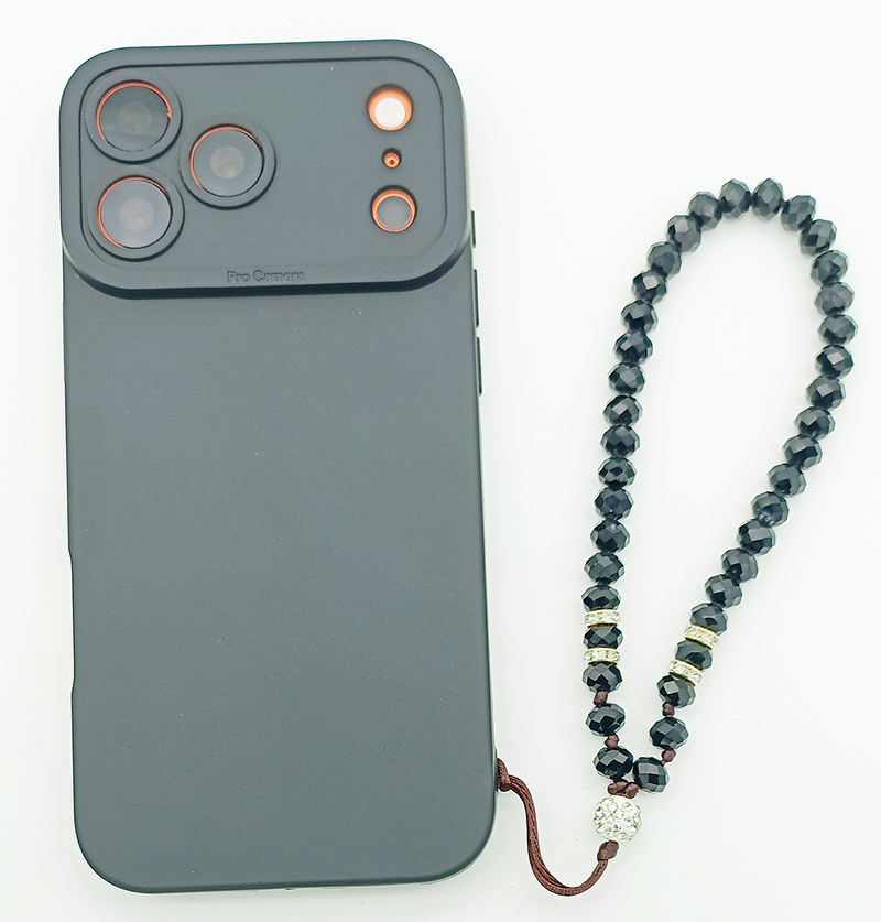 Matte TPU Phone Case for iPhone with Crystal Bracelet
