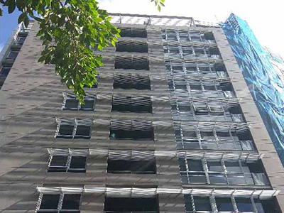 Aluminum grate flooring is a type of flooring made from aluminum material to create unique and visually appealing structures