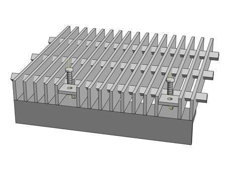 This is a steel grating with two anchor blocks to fix it..jpg