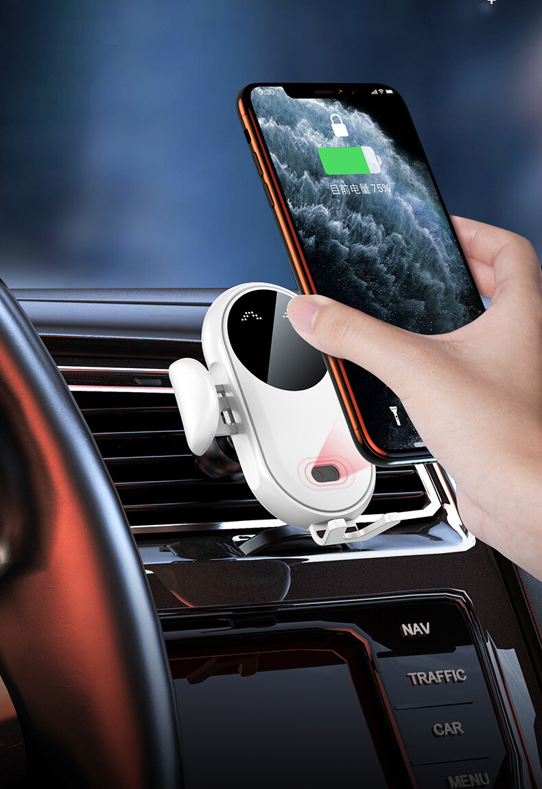 TPC08   Infrared Induction Vehicle Mount with 15W Wireless Charger 