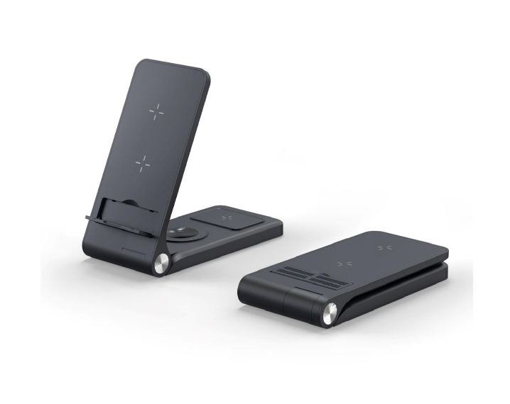 TPC10   3 in 1 Foldable Wireless Charger for Mobile Phone, Smart Watch and Earphone