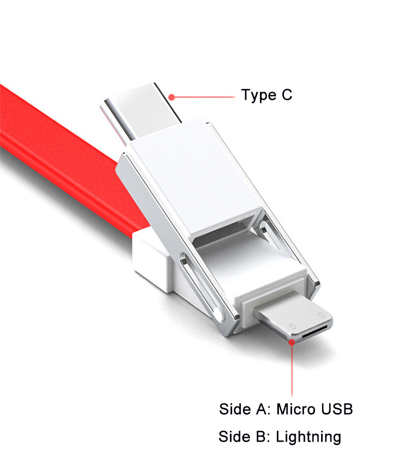TPU25   5V 2A 10W Magnetic & Foldable 3 in 1 USB Cable