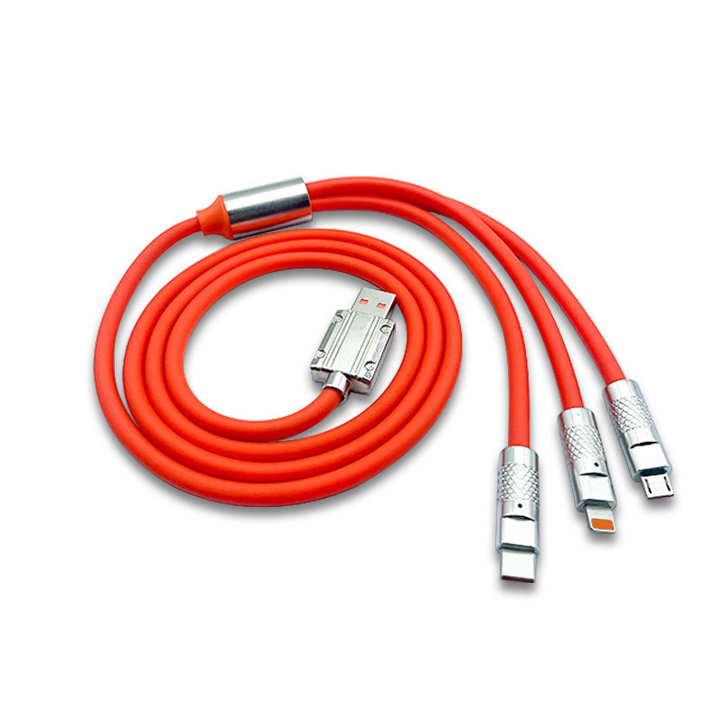 120W Super Fast Charing 3 in 1 USB Cable with LED Indicator