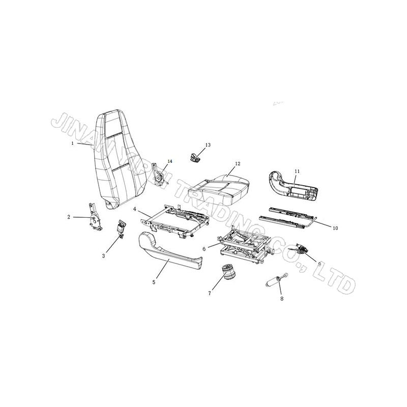 NOUVEAU M3000 Ensemble de siège à suspension pneumatique gauche SHACMAN DZ15221510114