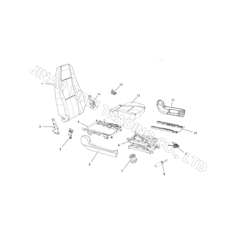 NOUVEAU M3000 Ensemble de siège à suspension pneumatique gauche SHACMAN DZ15221510161