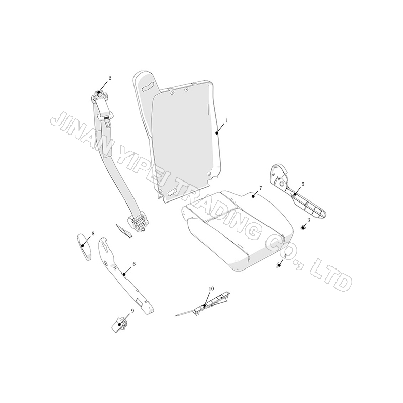 Assemblage de siège droit fixe SHACMAN DZ14251510026