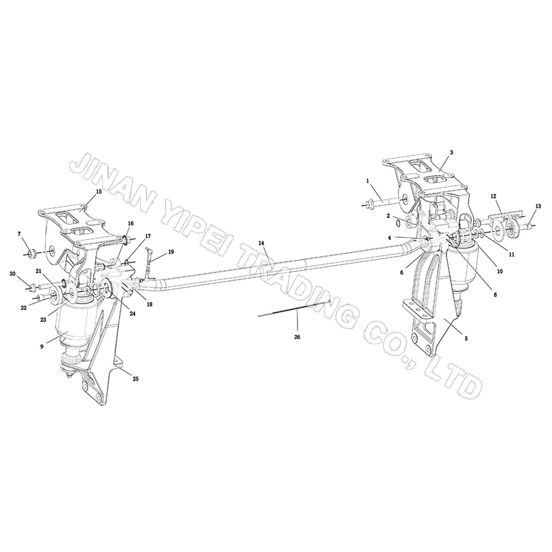 Ensemble de suspension avant X3000 SHACMAN DZ14251432005