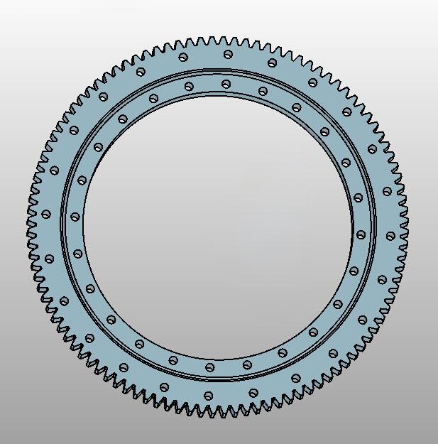 112.25.710 single row cross roller type slewing ring with outer gear