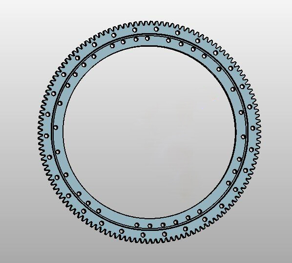 Tadno DT710 slewing bearing with  Non equal quantity space holes 
