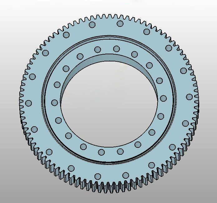 9E-1B45-0452-0742 External Gear small Dp4  modulus slewing bearing