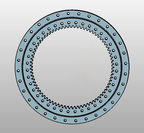 9I-1B32-0788-1283 Inner Gear British Standard Gear Dp3 Slewing Bearing