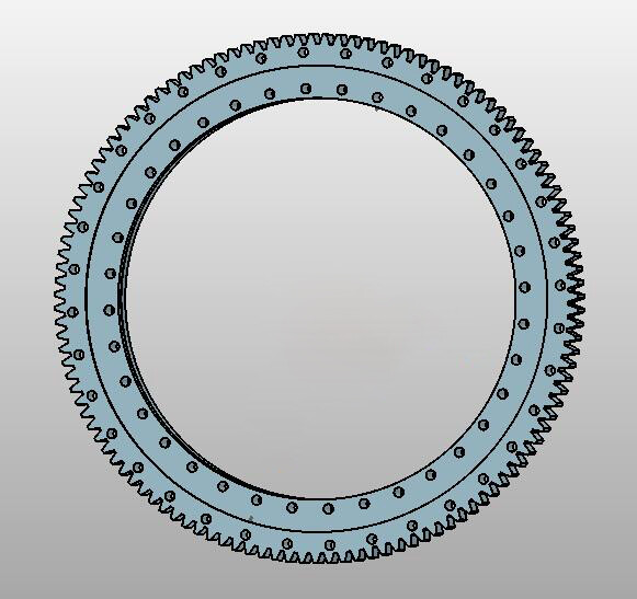 ER3.20.1250.400-1SPPN 3-row roller slewing bearing with 119 teeth
